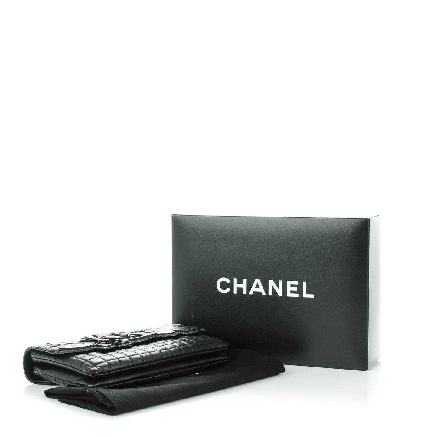 Lambskin Camellia N°5 Flap Bag Black