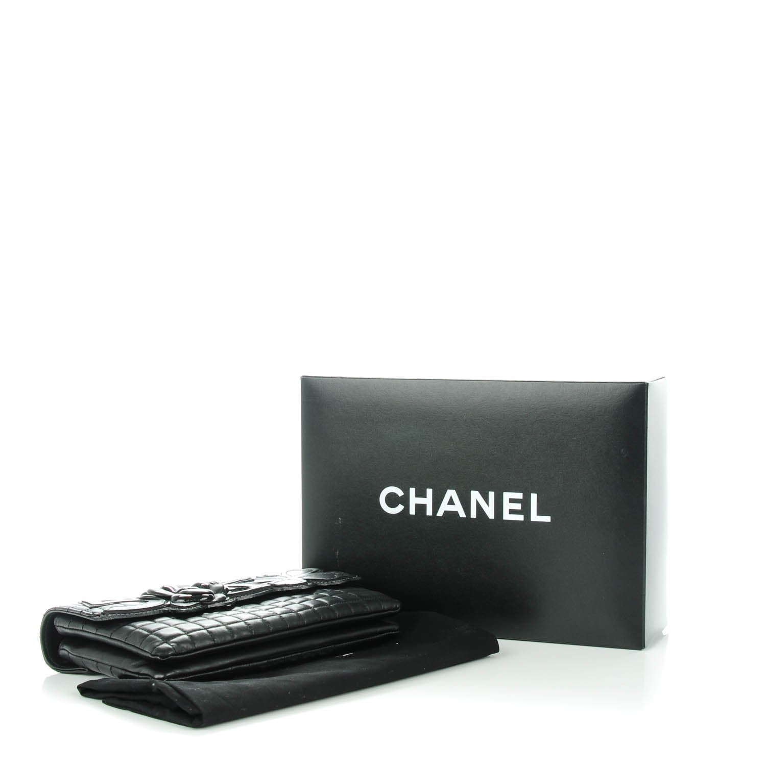 Chanel Lambskin Camellia N°5 Flap Bag Black 4 of 7