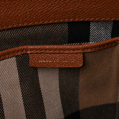 Burberry Soft Grain Calfskin Medium Dashwood Buckle Tote Brown 7 of 17