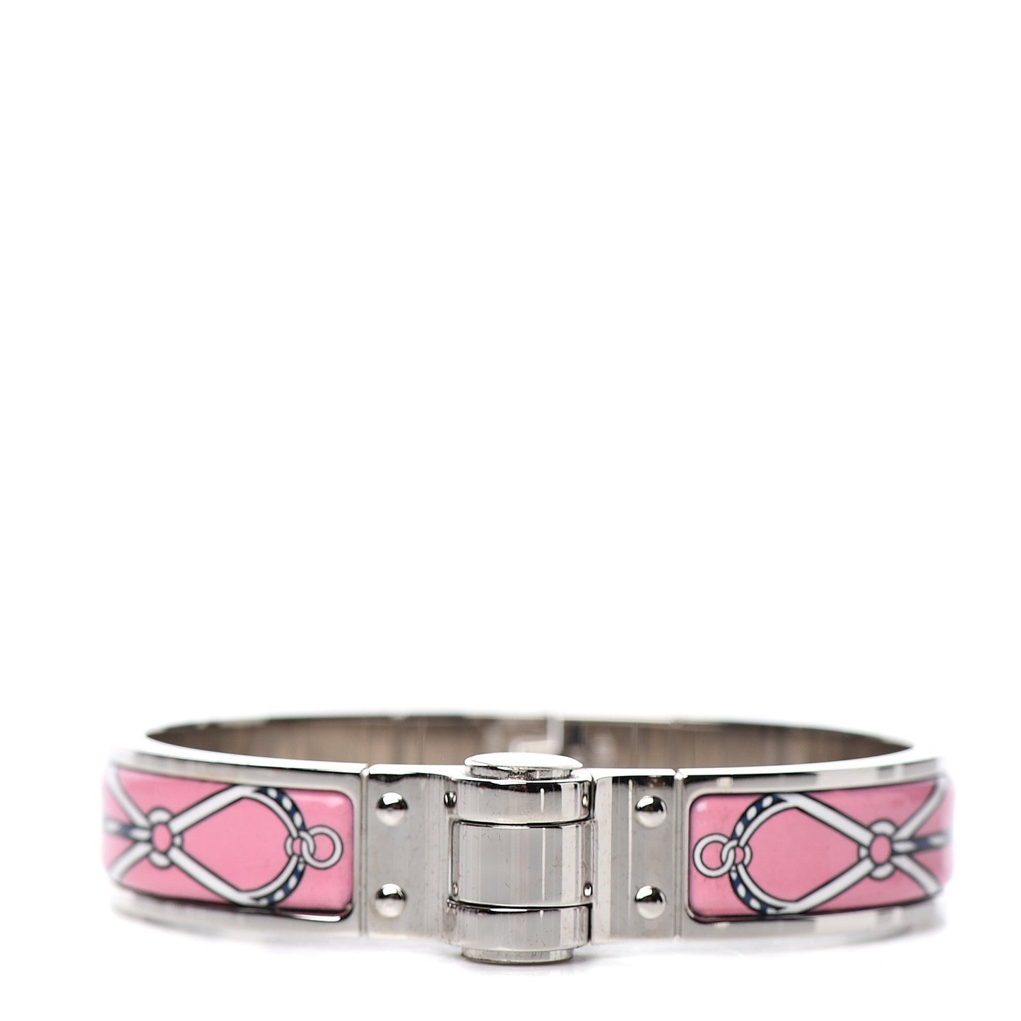 Enamel Printed Narrow Charniere Cuirs Marins Hinged Bracelet S Quadrichromie
