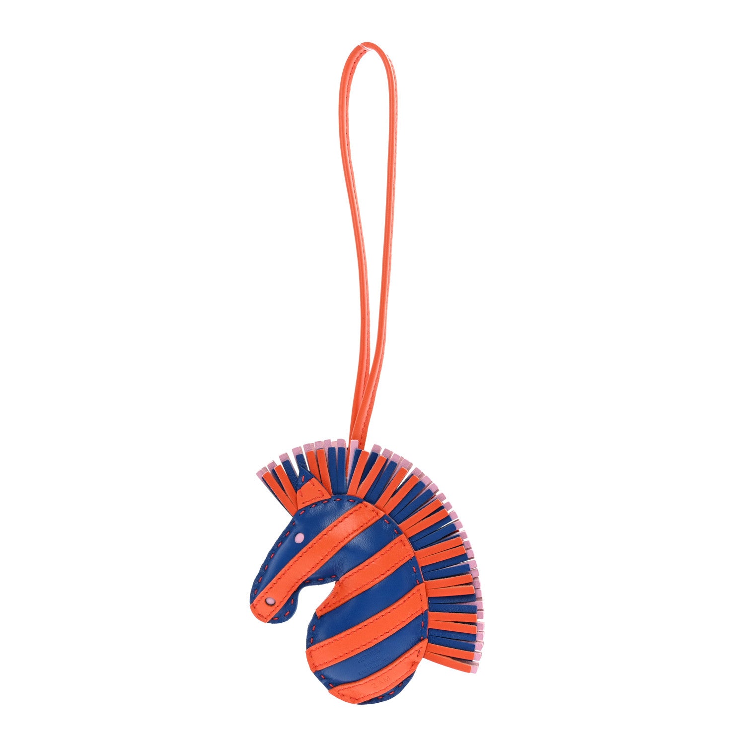Hermes Milo Lambskin Geegee Savannah Bag Charm Bleu De France Orange Poppy Mauve Sylvestre 1 of 4