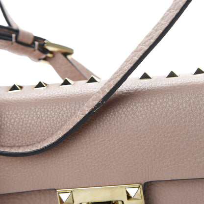 Valentino Garavani Pebbled Calfskin Small Rockstud Overlay Flap Shoulder Bag Poudre 11 of 11