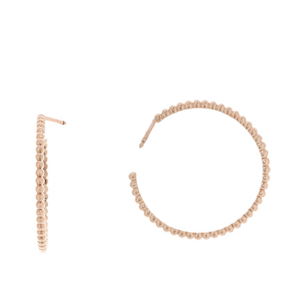 Van Cleef & Arpels 18K Rose Gold Small Perlee Hoop Earrings 1 of 5