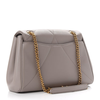 Dolce & Gabbana Nappa Quilted Large Devotion Bag Grey 3 of 9
