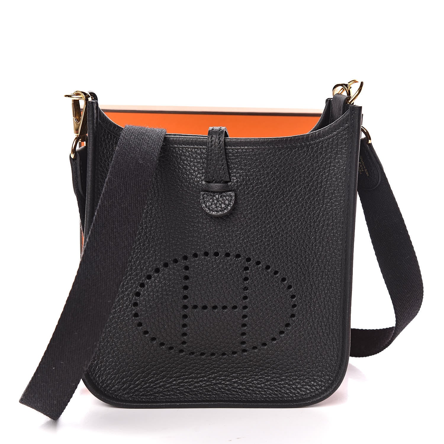 Hermes Taurillon Clemence Evelyne TPM Black 11 of 11