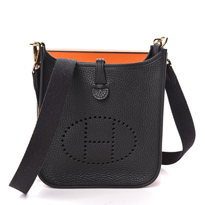 Hermes Taurillon Clemence Evelyne TPM Black 11 of 11