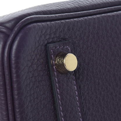 Hermes Taurillon Clemence Birkin 30 Raisin 9 of 39