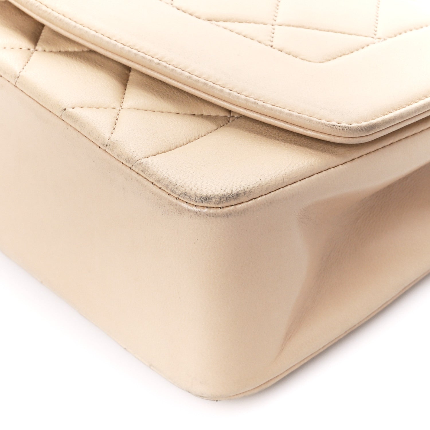 Chanel Lambskin Quilted Small Single Flap Beige 12 of 16