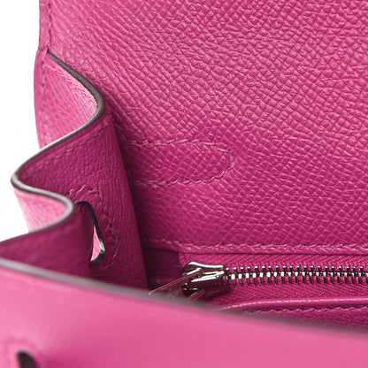 Hermes Epsom Kelly Sellier 25 Rose Pourpre 15 of 36
