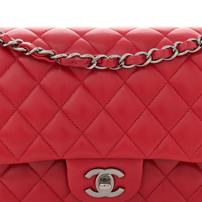 Chanel Lambskin Quilted Medium Double Flap Red 9 of 13