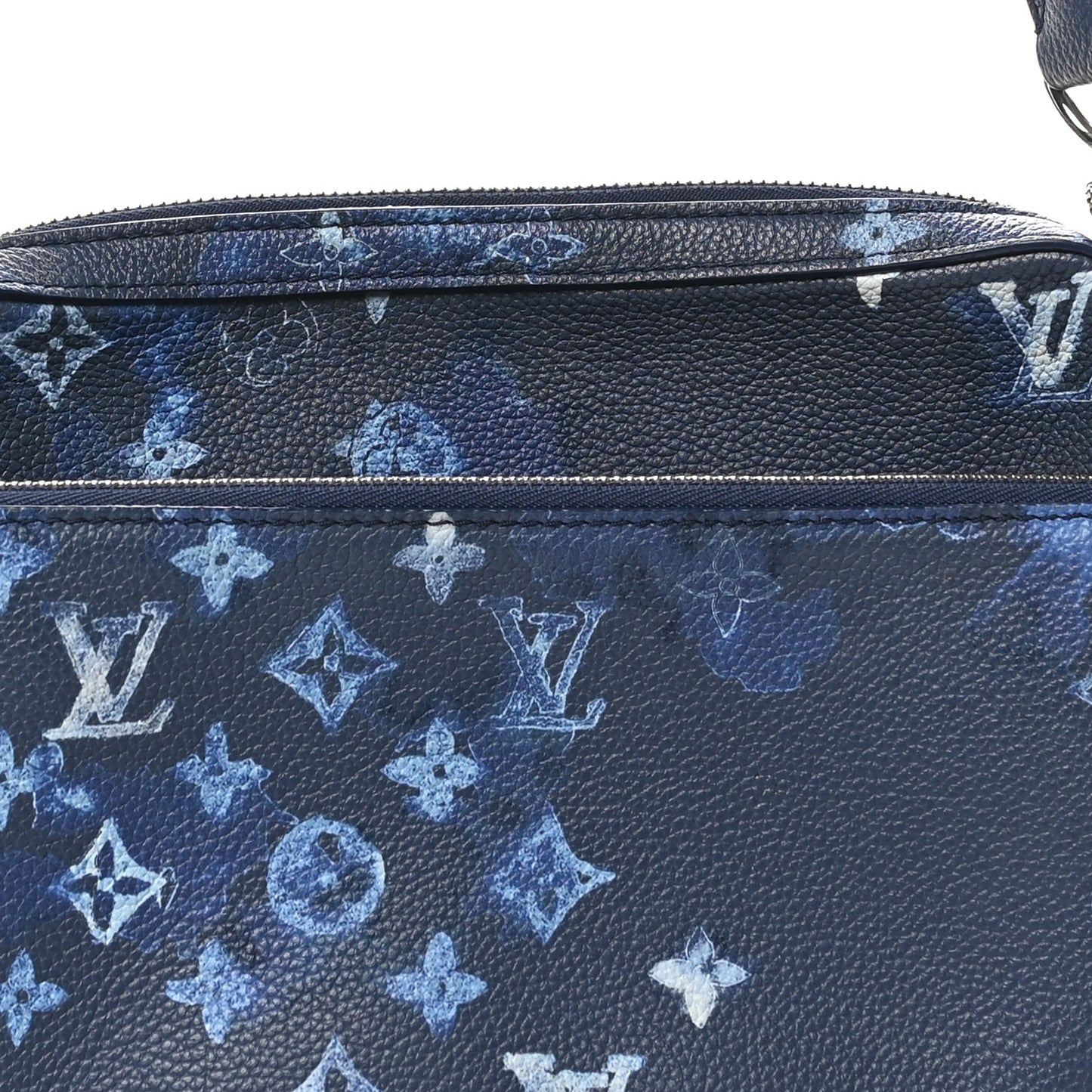 Monogram Ink Watercolor Trio Messenger Bag Blue