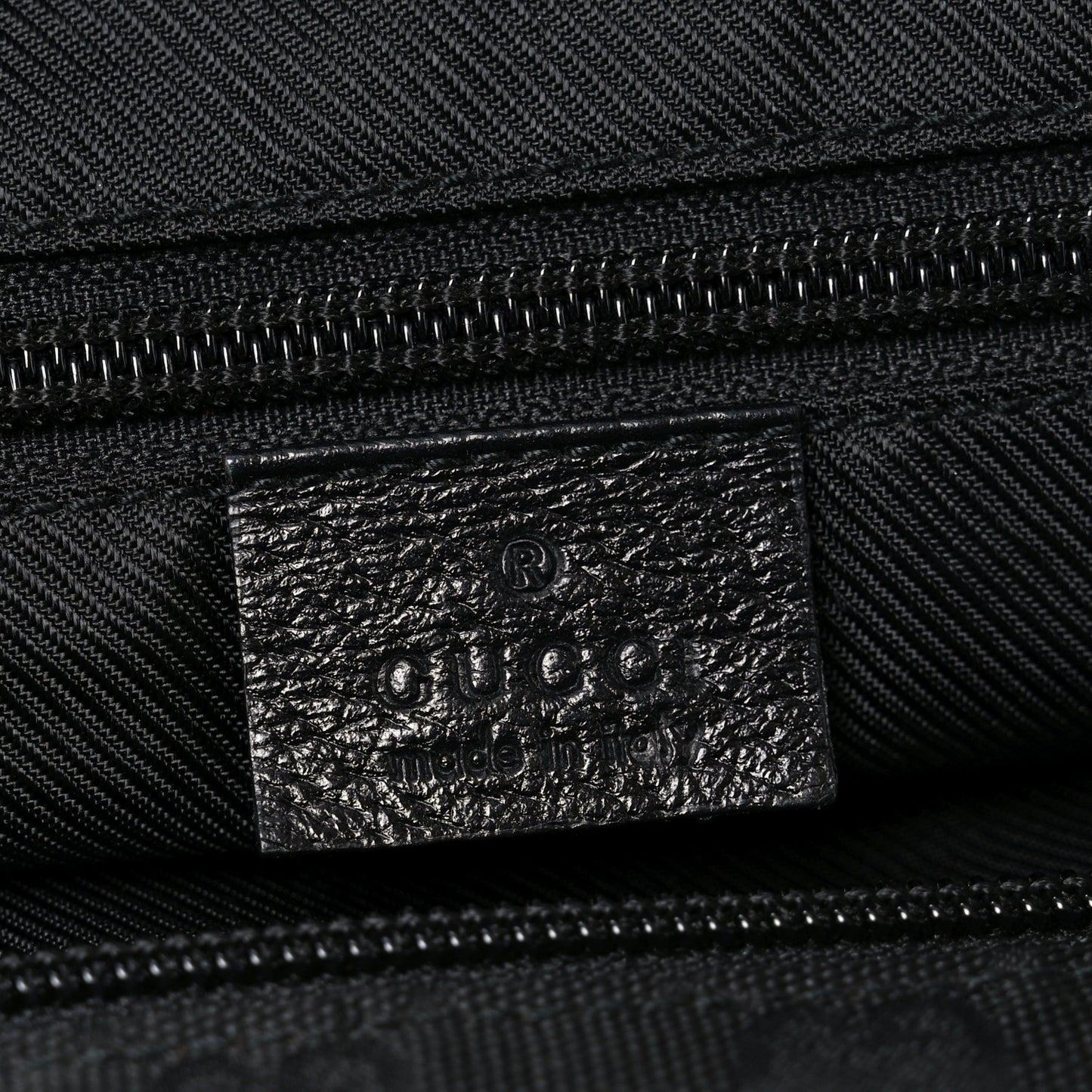 GG Monogram Large Web Handle Bucket Tote Black