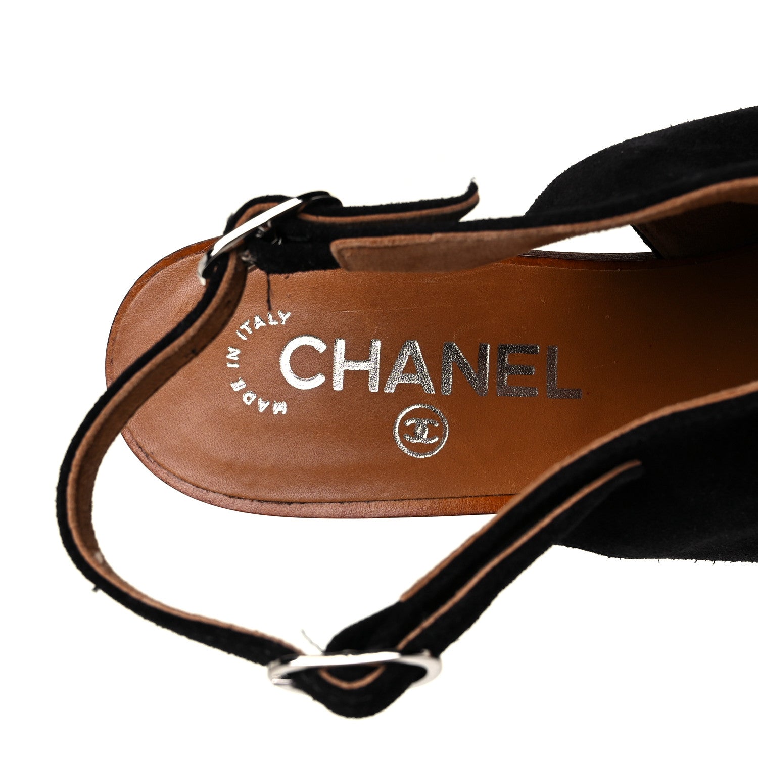 Chanel Suede CC Wood Clogs 41 Brown Black 8 of 8