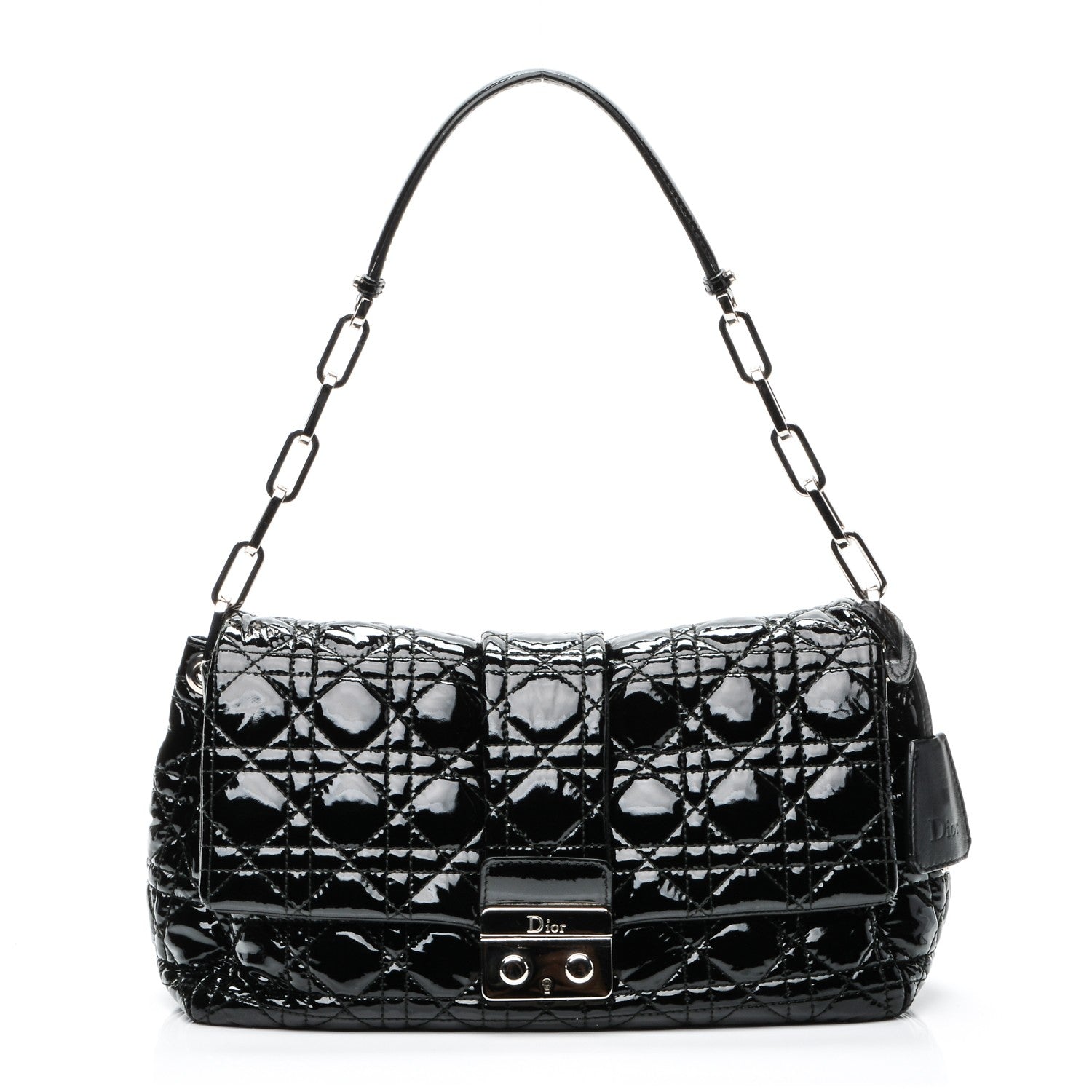 Christian Dior Patent Cannage New Lock Flap Black 1 of 8