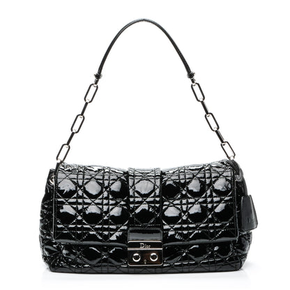 Christian Dior Patent Cannage New Lock Flap Black 1 of 8