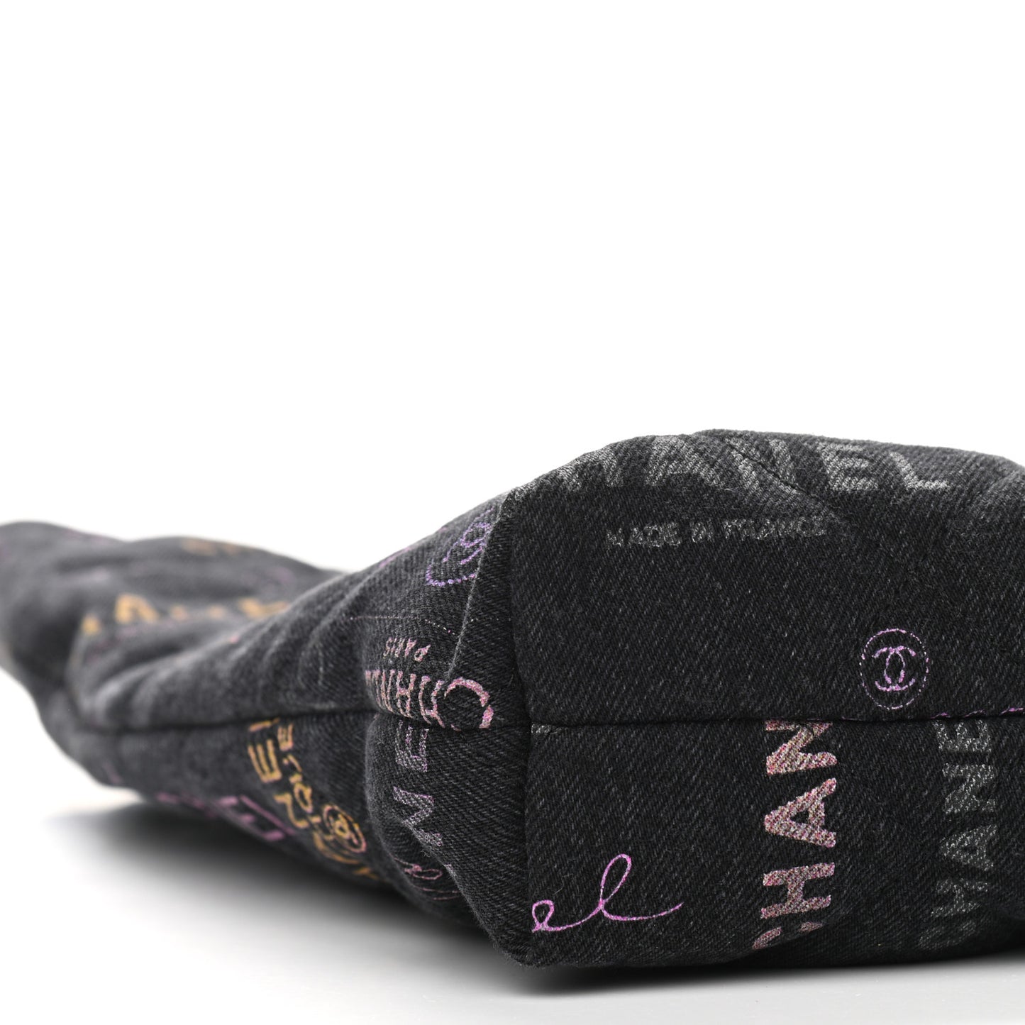 Denim Quilted Denim Mood Maxi Shopping Bag Black Multicolor