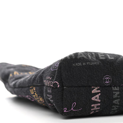 Chanel Denim Quilted Denim Mood Maxi Shopping Bag Black Multicolor 9 of 11