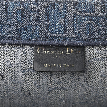 Christian Dior Oblique Denim Book Tote Denim Blue 6 of 8