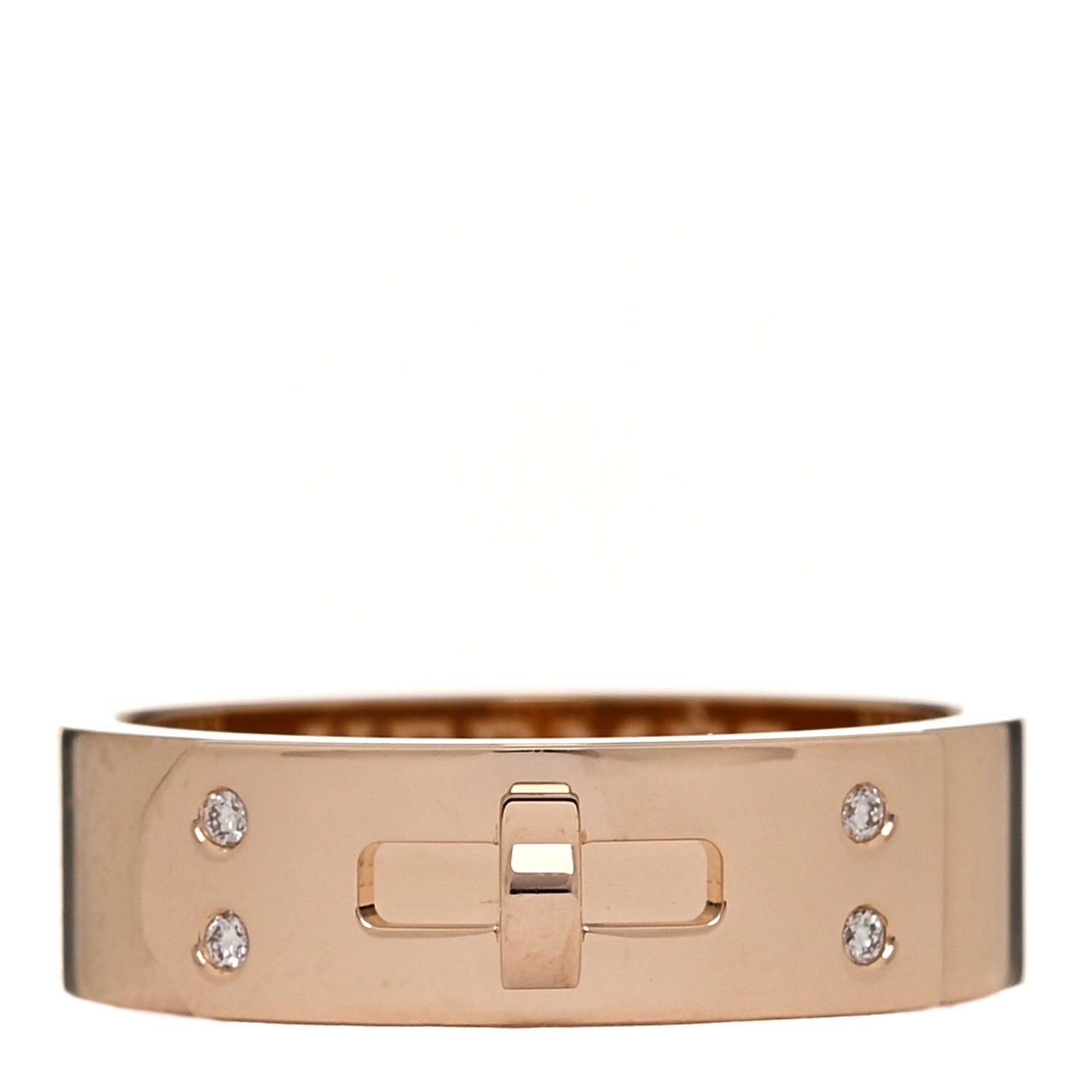 18K Rose Gold Diamond PM Kelly Ring 48 4.5