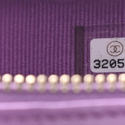 Chanel Lambskin Quilted CC In Love Heart Zipped Arm Coin Purse Purple 7 of 8