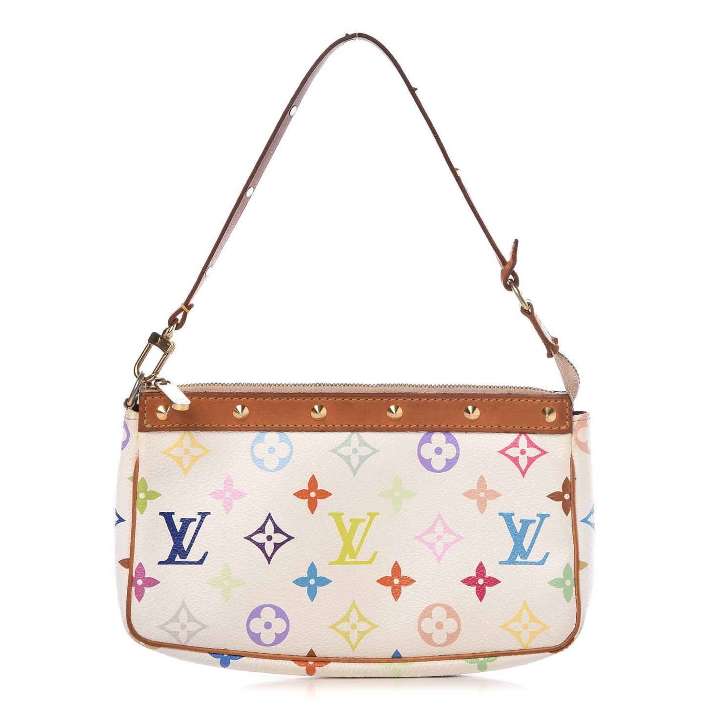 Monogram Multicolor Pochette Accessories White