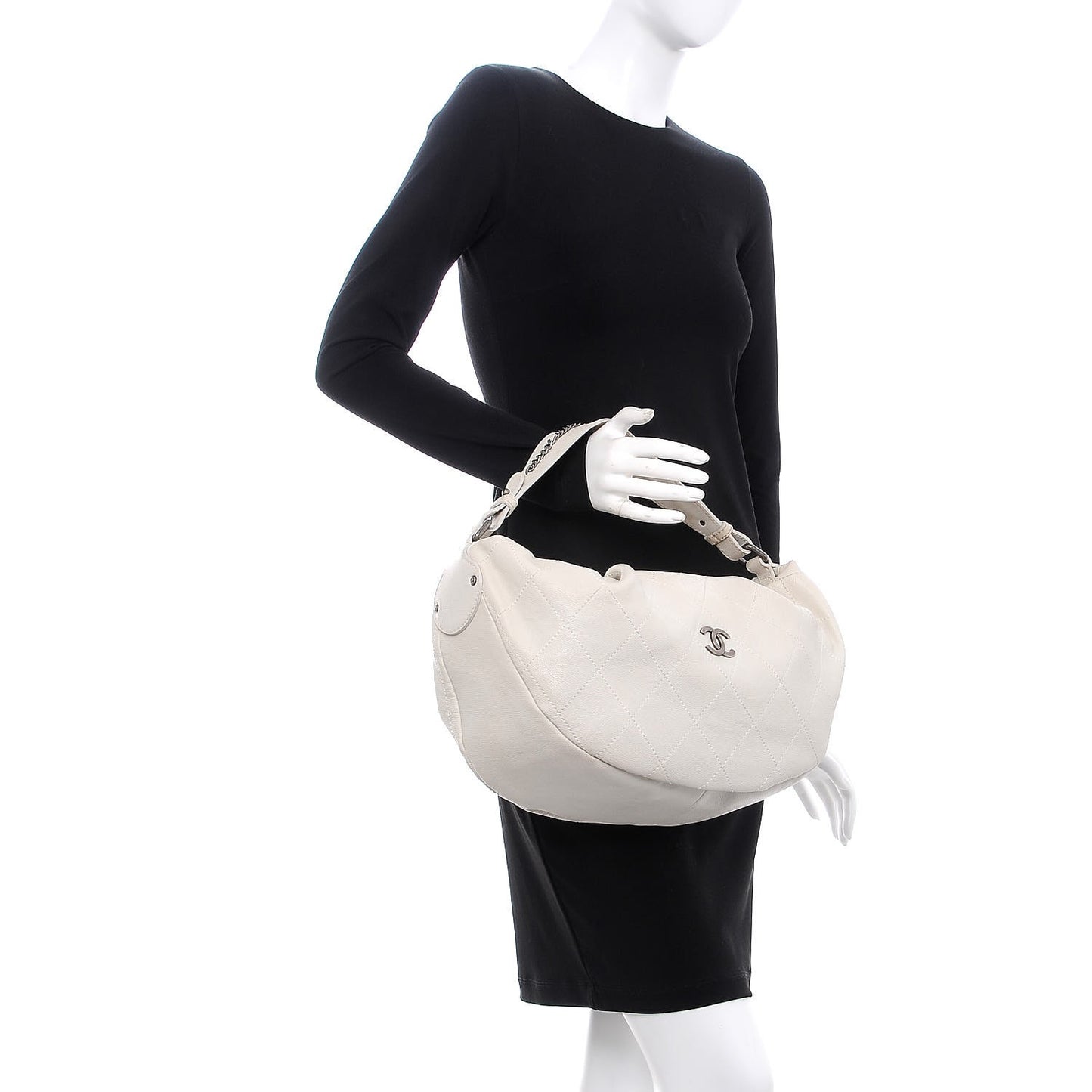 Caviar Large Outdoor Ligne Hobo White