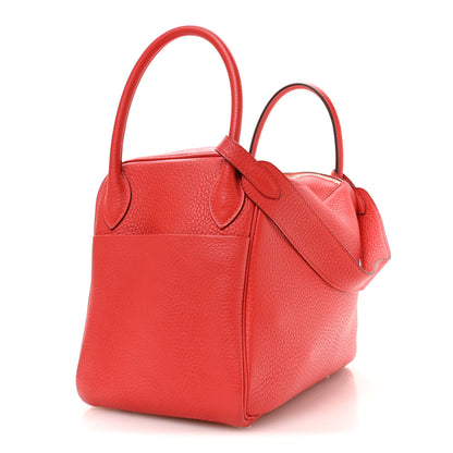 Hermes Taurillon Clemence Lindy 30 Rouge Tomate 3 of 10