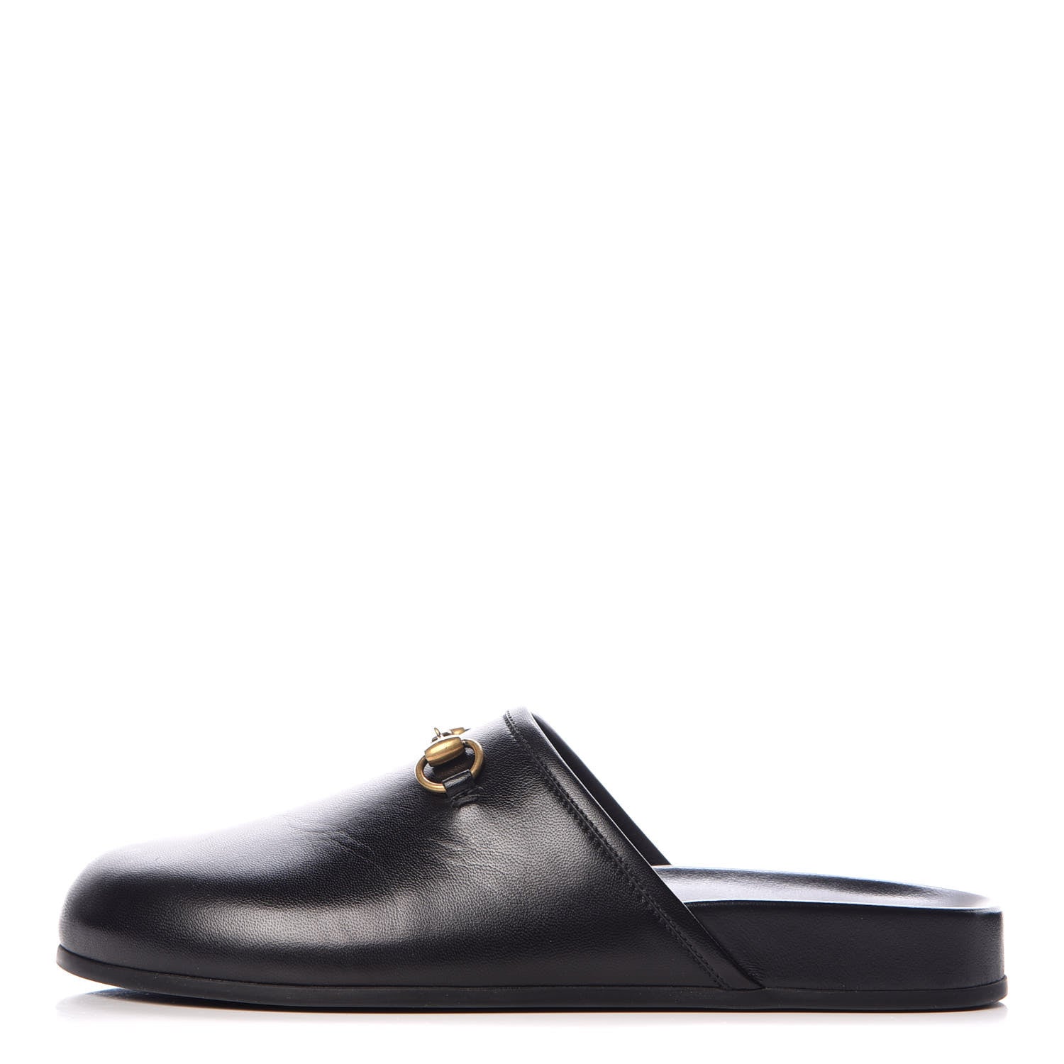 Gucci Malaga Kid Horsebit River Slippers 37 Black 1 of 11