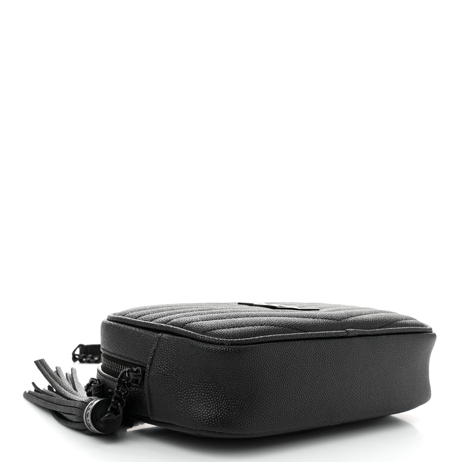 Saint Laurent Grain De Poudre Matelasse Monochrome Monogram Mini Lou Camera Bag Black 4 of 11