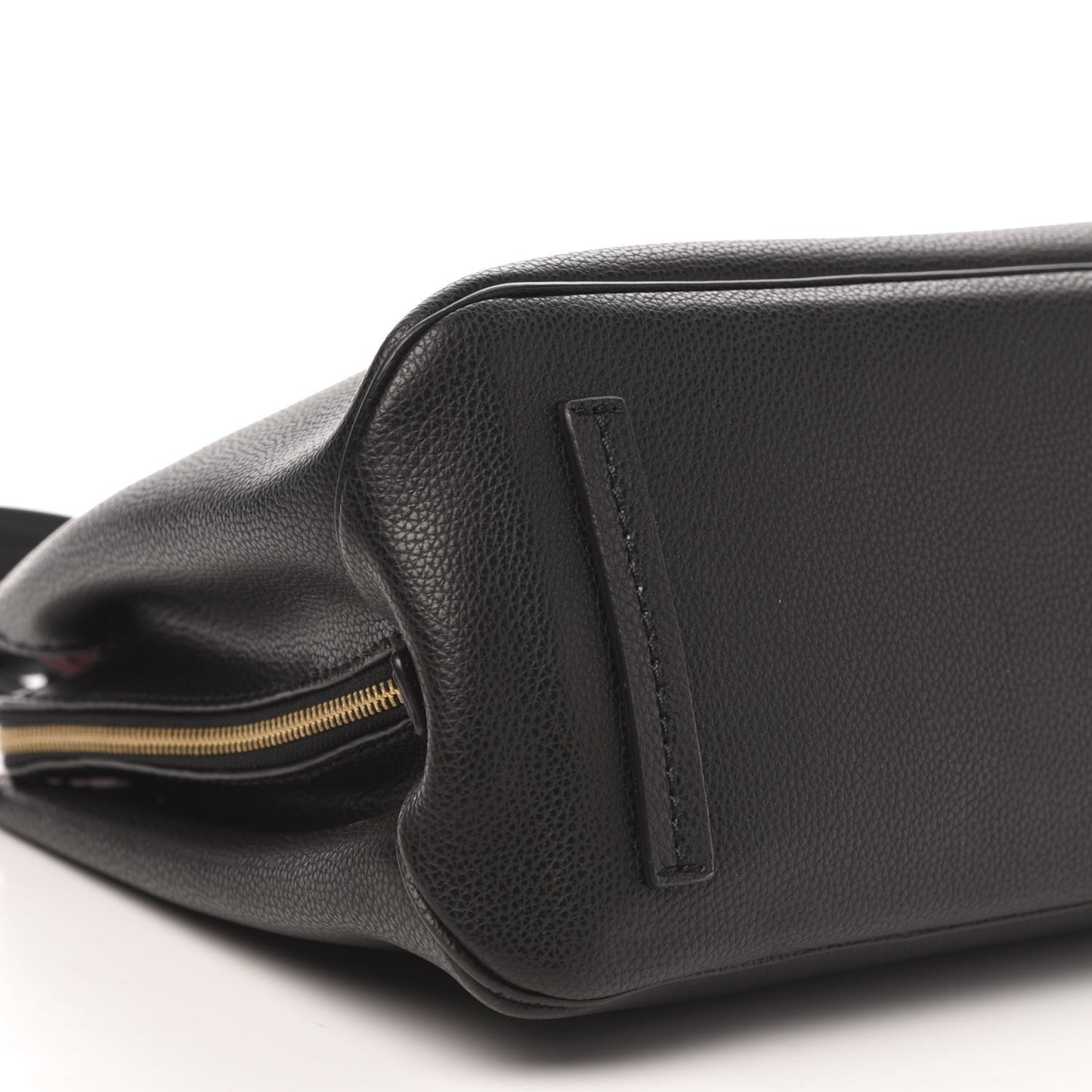 Pebbled Calfskin Editor Shopping Tote Black