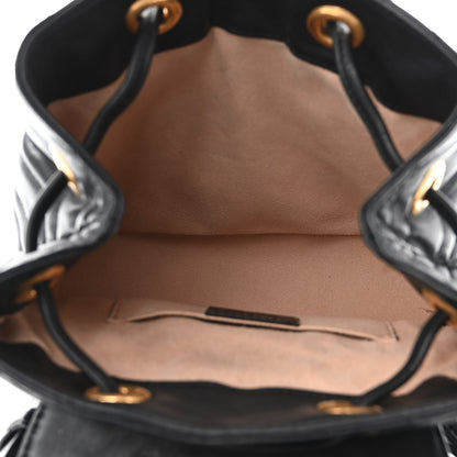 Gucci Calfskin Matelasse GG Marmont Flap Backpack Black 5 of 9