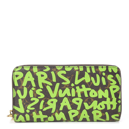 Louis Vuitton Monogram Graffiti Zippy Wallet Green 1 of 10