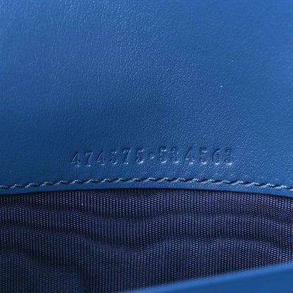Gucci Calfskin Matelasse Aria GG Marmont Chain Wallet Clear Blue 6 of 10