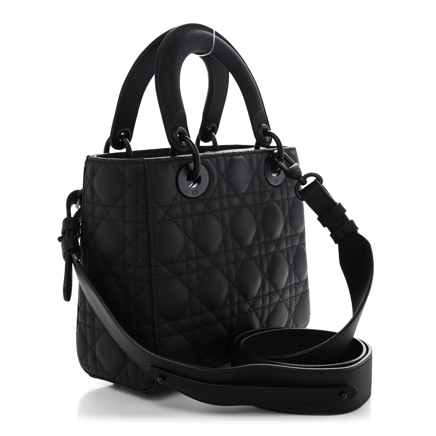Christian Dior Ultra Matte Calfskin Cannage Small My ABCDior Lady Dior  Black 3 of 10