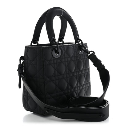 Christian Dior Ultra Matte Calfskin Cannage Small My ABCDior Lady Dior  Black 3 of 10