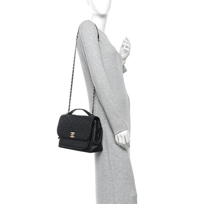 Chanel Caviar Quilted Large Business Affinity Flap Black Black 2 of 10