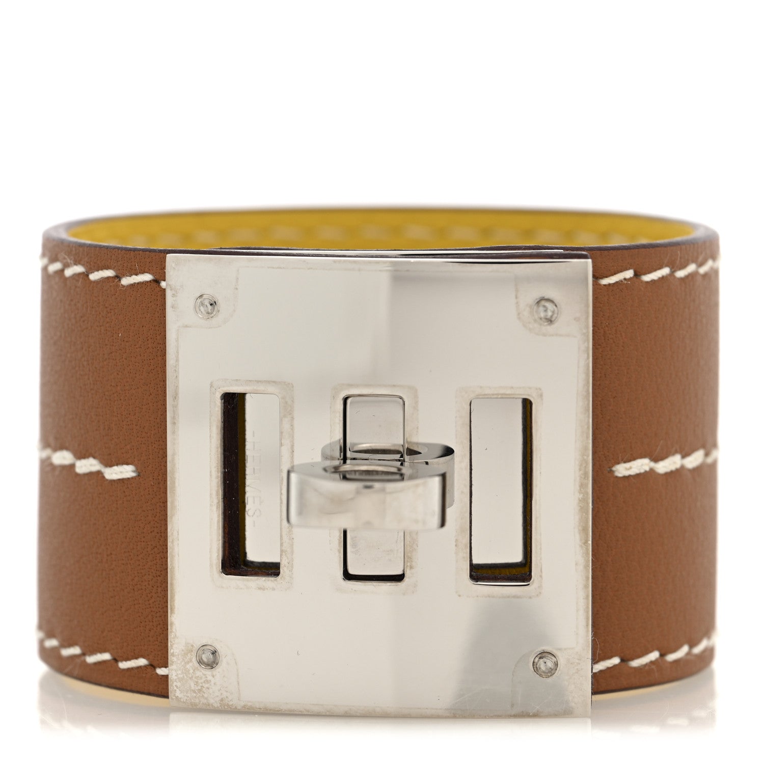Hermes Swift Kelly Dog Bracelet T2 Gold Jaune Ambre 1 of 5