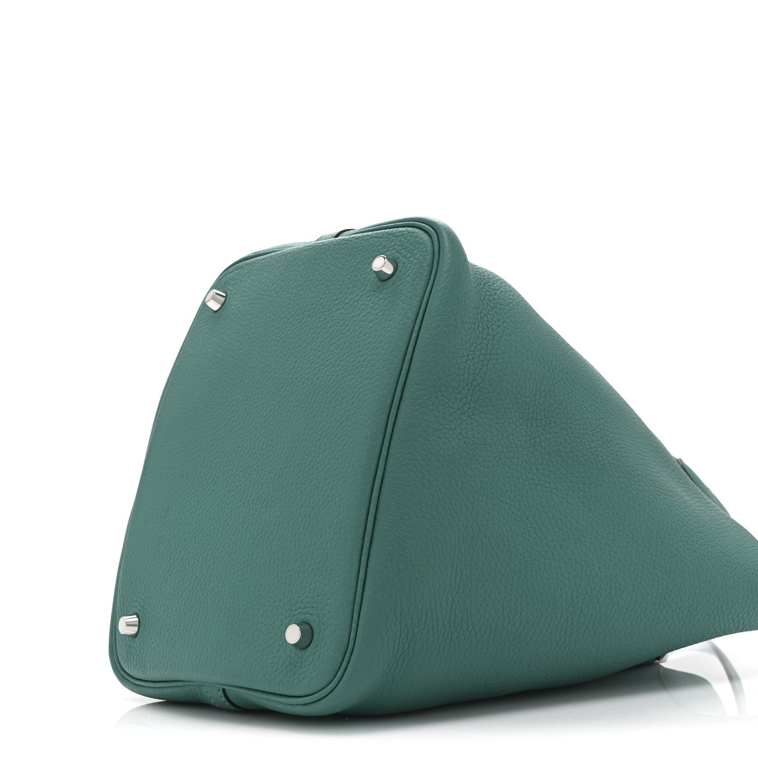 Hermes Taurillon Clemence Swift Eclat Picotin Lock 22 MM Vert Verone Bleu De Prusse 10 of 10