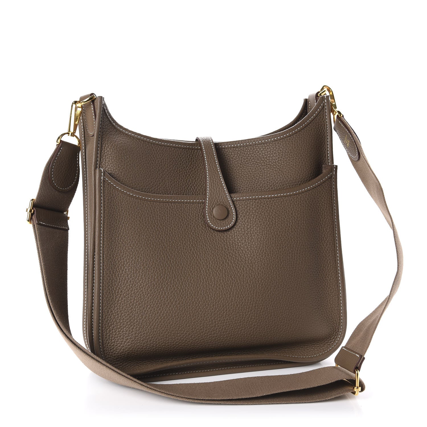 Hermes Taurillon Clemence Evelyne III PM Etoupe 2 of 9