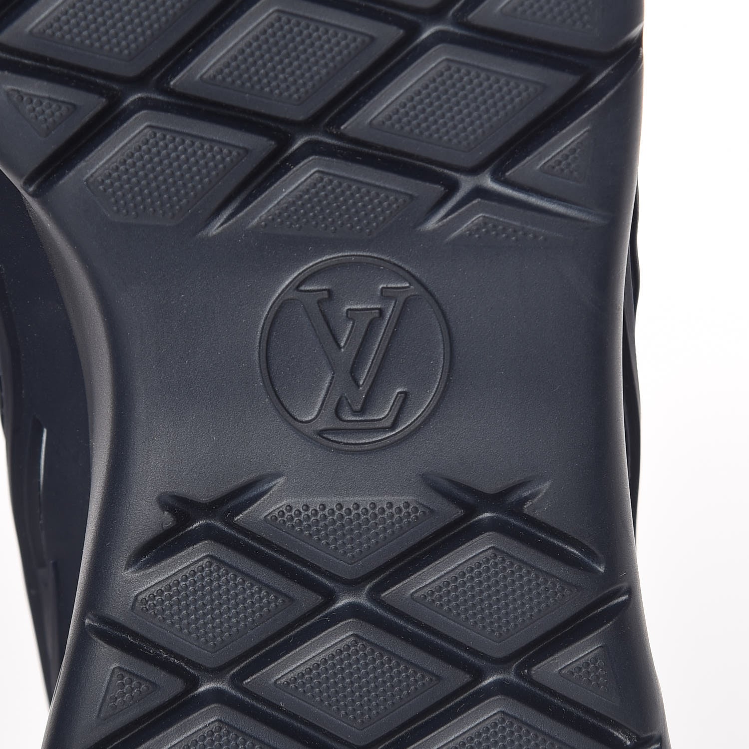 Louis Vuitton Neoprene Mesh Rubber Fastlane Low Sneakers 35 Marine 6 of 9