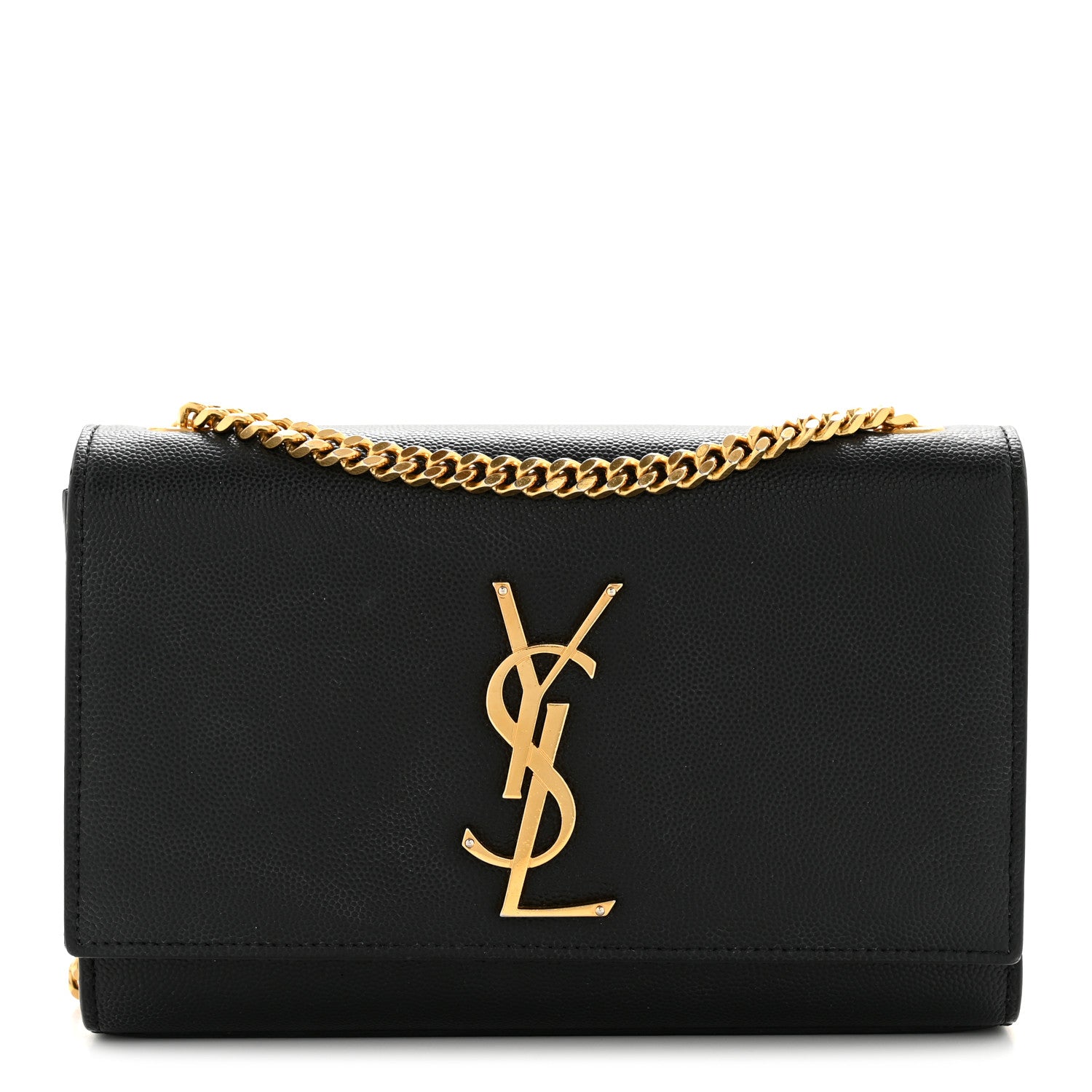 Saint Laurent Grain De Poudre Small Monogram Kate Satchel Black 1 of 13