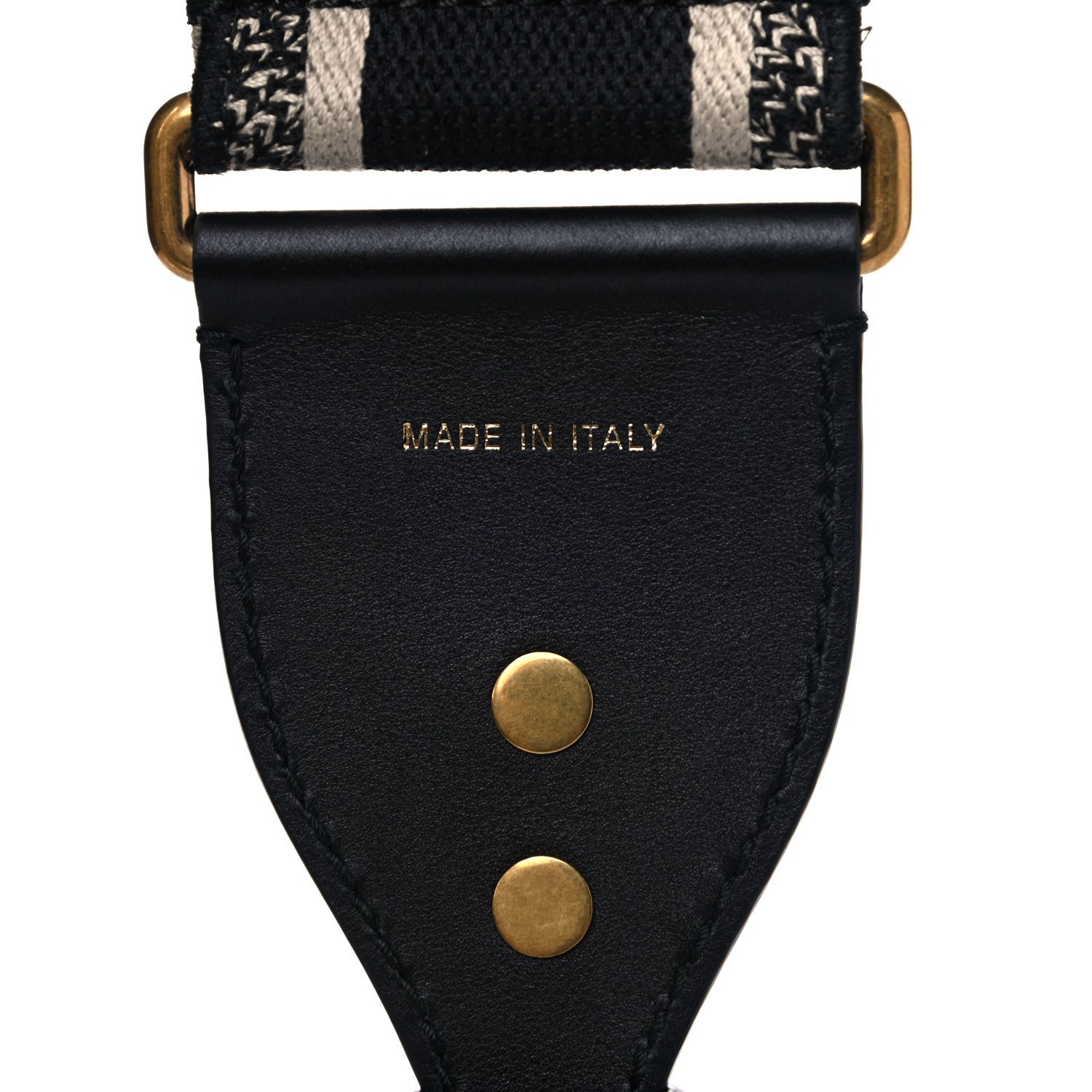Christian Dior Canvas Embroidered Shoulder Strap Blue 3 of 7