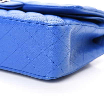 Chanel Caviar Quilted Medium Double Flap Blue 9 of 10