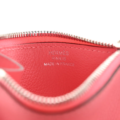 Hermes Evercolor Bi-Color Constance Slim Wallet Rouge H Rose Azalee 10 of 11