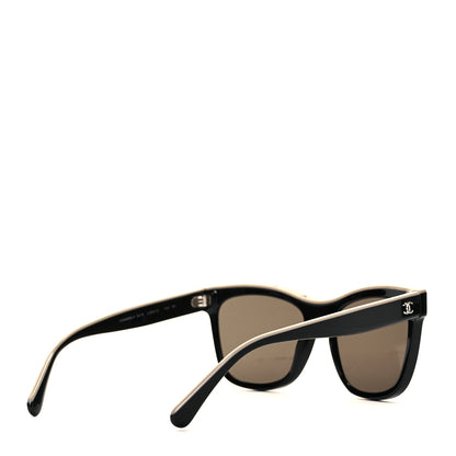 Chanel Acetate Logo Shield Sunglasses 5418 Black 4 of 8