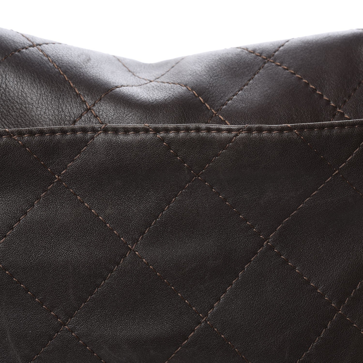 Chanel Lambskin Stitched Messenger Bag Brown 12 of 16