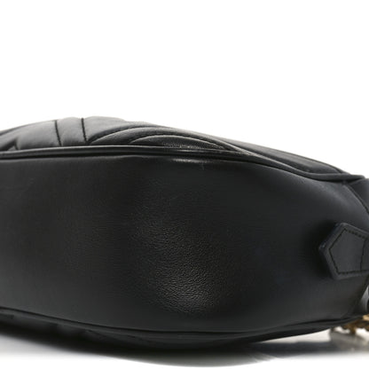Gucci Calfskin Matelasse Small GG Marmont Chain Shoulder Bag Black 10 of 10