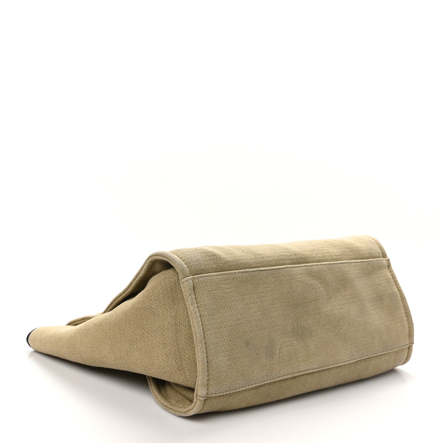 Canvas Medium Deauville Tote Beige Black