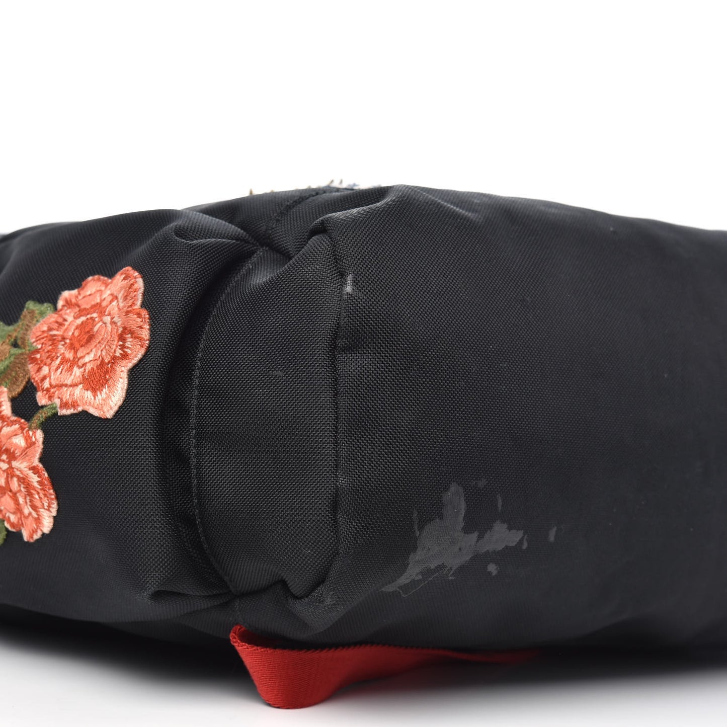 Techno Canvas Web L'Aveugle Par Amour Embroidered Drawstring Backpack Black