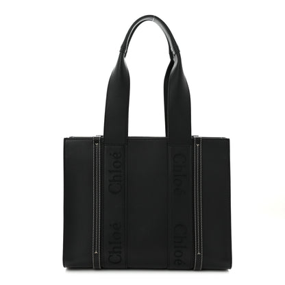 Chloe Calfskin Medium Woody Tote Black 1 of 10